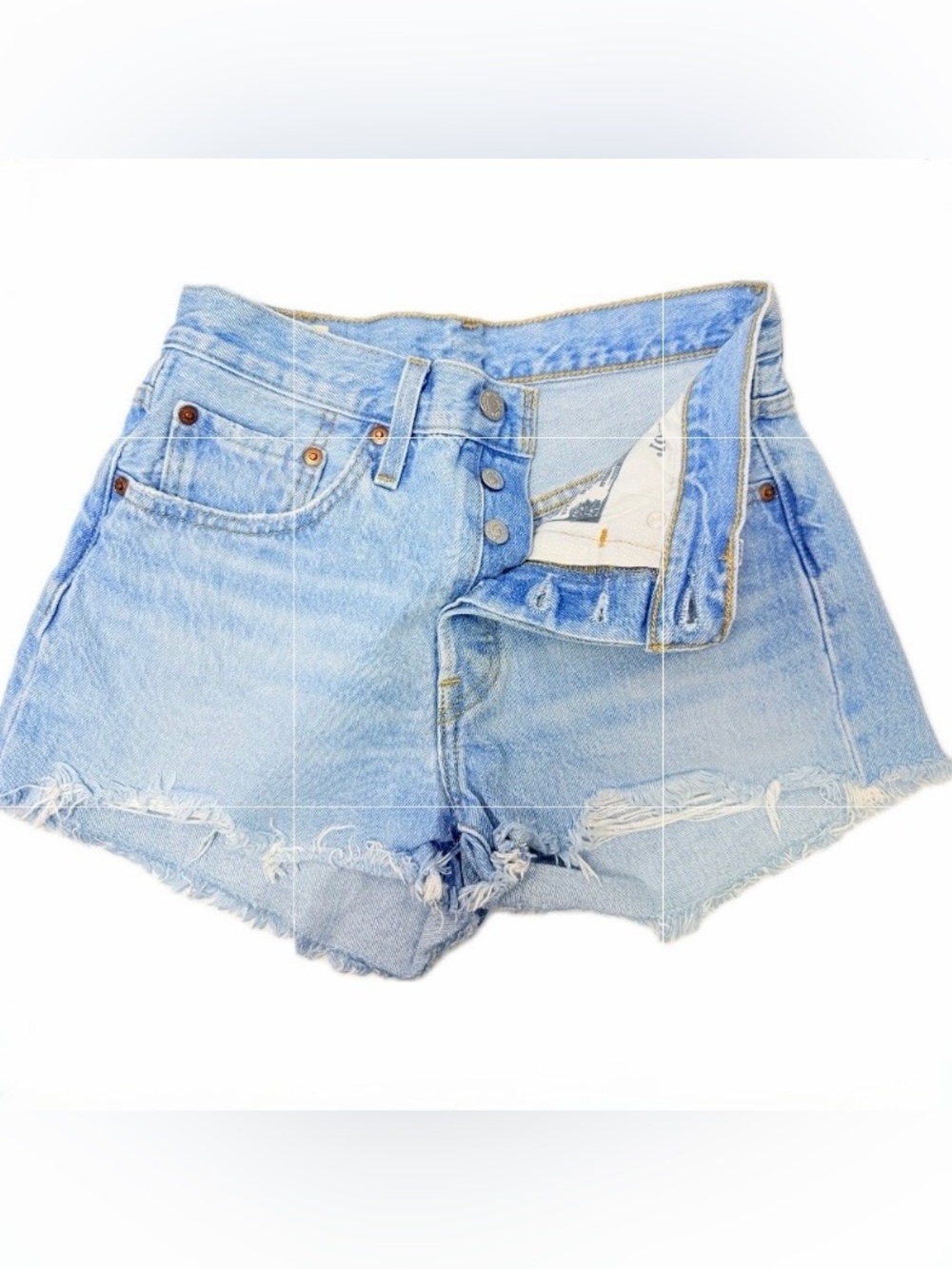 Women’s Levi's Light Blue Distressed Denim Shorts